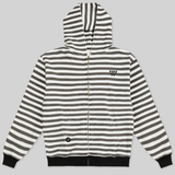 TRIBUTE STRIPED ZIP-UP | BLACK / WHITE
